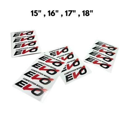 EVO REGAMASTER EVO SPOKE ONLY BLACK STICKERS REPLACEMENT SET For 15''-18'' WHEELS