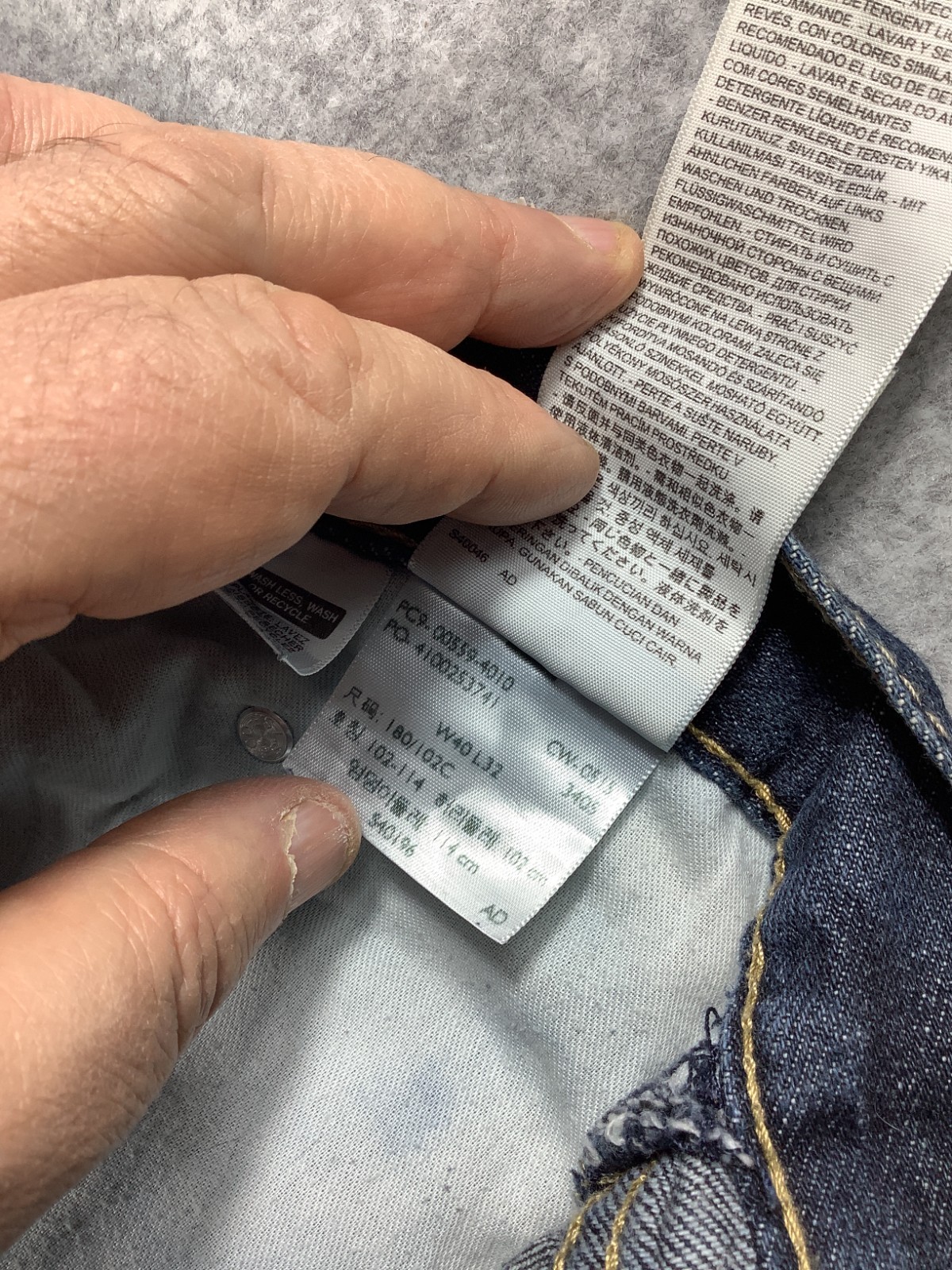 Levi's 559 Jeans Dark Blue Relaxed Straight W40 L32 Sku 186 image 7