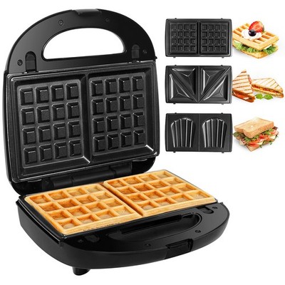 Sandwichmaker Sandwichtoaster 3-in-1-Snack-Maker Waffeln Backen Donuts Maker
