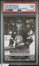 2024-25 UD Series 1 UD Canvas Black & White Young Guns Olen Zellweger PSA 9
