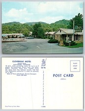 Vintage Gatlinburg TN Cloverleaf Motel Postcard Great Smoky Mountains