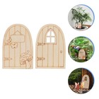20pcs Wooden Fairy Door Miniature Door Creative Craft Door Decoration