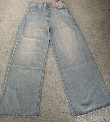 Levi Cinch Baggy 28x31 High Rise Straight Wide Leg Light Wash Loose Hip N Thigh