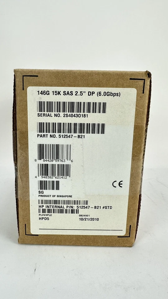 New Sealed HP 146GB 15K SAS 6G DP SFF 2.5 Hard Drive 512547-B21 15000rpm HDD - Image 3 of 4