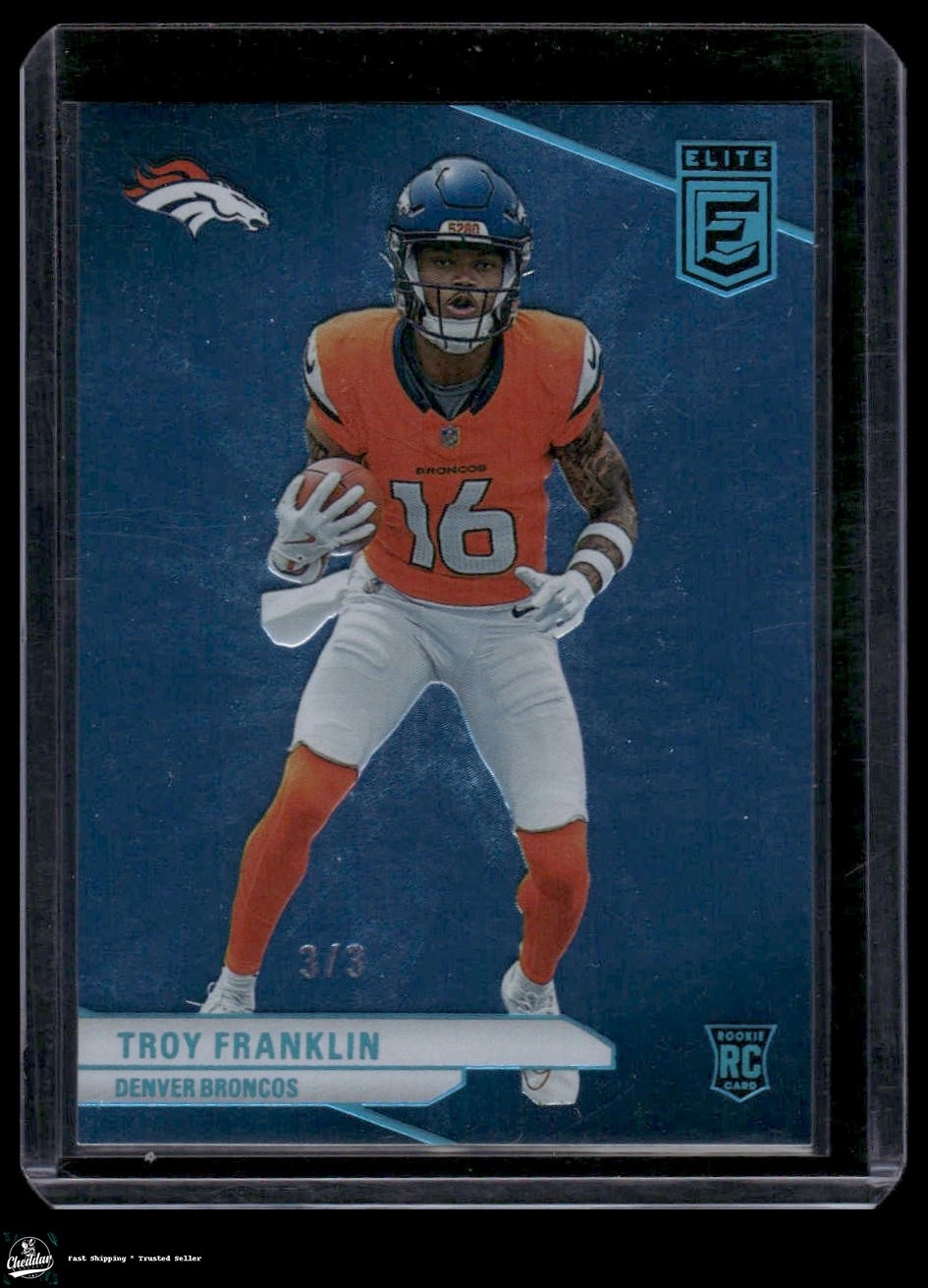 2024 Donruss Elite #116 Troy Franklin Broncos Rookie #/3 Platinum FOTL