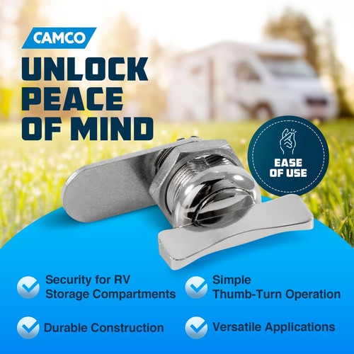 Camco 44333 - 0.6"L Thumb Operated Cam Lock - 第 8/9 張圖片