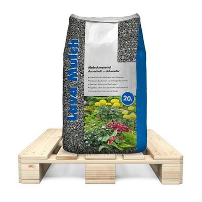 LAVAMULCH 2-8 MM anthrazit volle Palette MULCH LAVA ALTERNATIVE RINDENMULCH