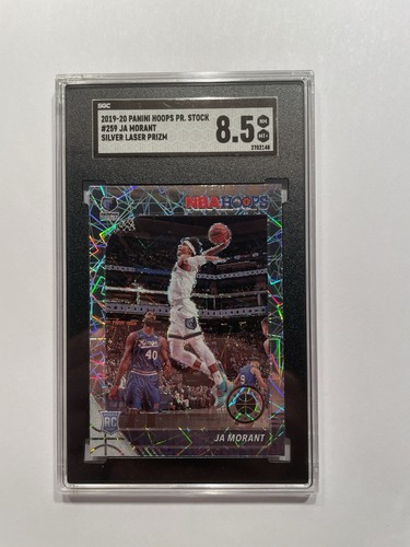 2019 HOOPS Premium Stock - Ja Morant #259 - ROOKIE RC - Silver Laser NM/MT+ 8.5