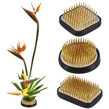 3 PCS Japanese Ikebana Flower Frogs, Kenzan Kit, 2.5", 1.8", 2.1x1.5", Round