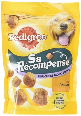 Pedigree Hundeleckerlis Flauschige Bites Huhn 6x130g Belohnung Omega 3 Vitamine
