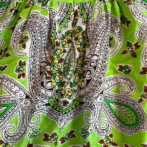 tibi New York Lime Green Color Paisley V-Neck Sleeveless A-Line Dress Size 6 - Picture 7 of 7