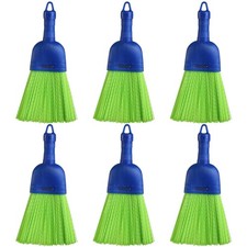 6 Pcs Poly Fiber Whisk Broom Set - Indoor  Outdoor Cleaning