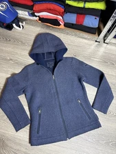 Salewa SARNER 2L Full Zip Jacket Women’s Size M Wool Made In Italy Blue Hoodie