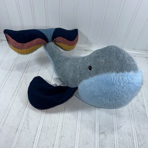Histoire d'Ours Blue Whale Plush Stuffed Toy Paris France