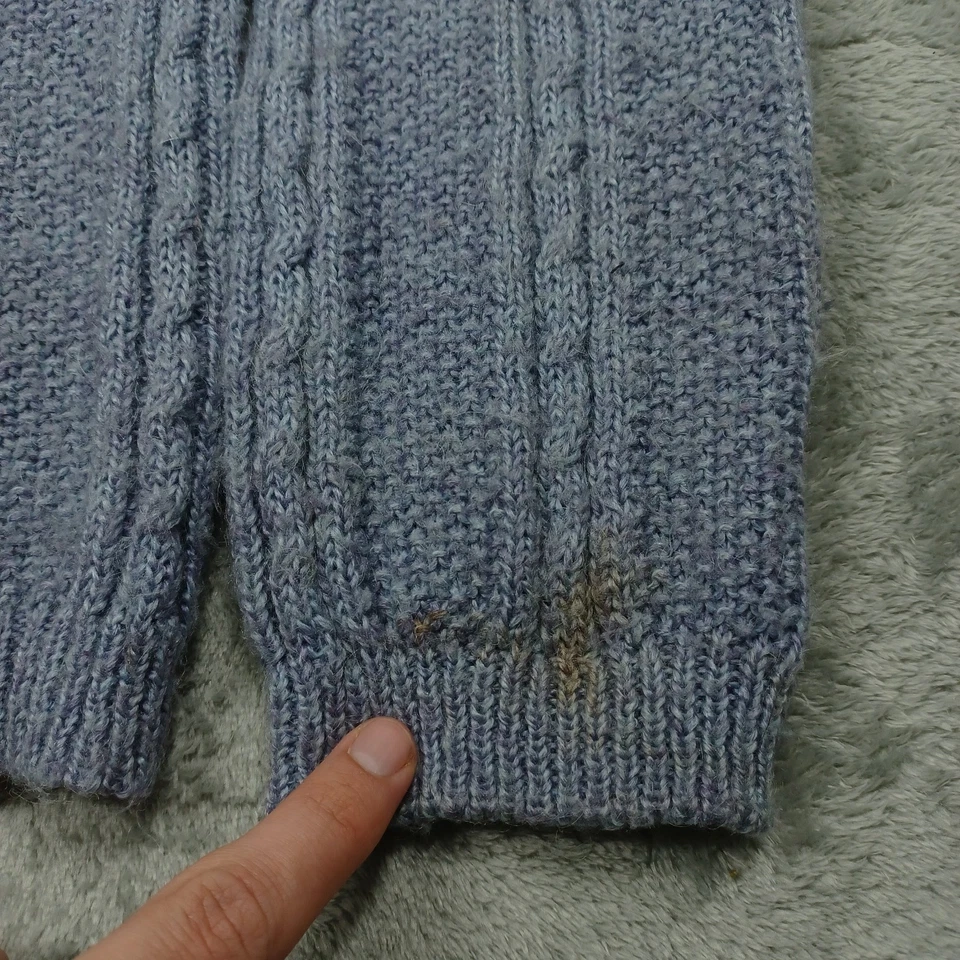 Suéter vintage LL Bean para mujer pequeño azul tejido cárdigan mezcla mohair Foto 2 de 4