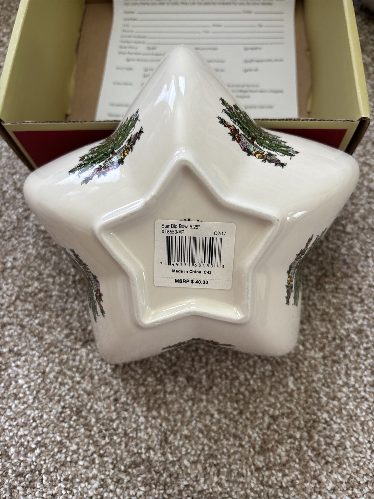 Spode Christmas Tree Star Dip Bowl