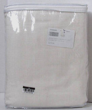 Pottery Barn Emery Linen Cotton Lined Light Filtering Curtain 100" x 84" Ivory