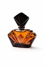 VTG ELIZABETH TAYLOR PASSION.  AMETHYST FAN-SHAPED BOTTLE.  ART DECO SPLASH