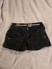 Hannah Montana Black Girls' Jean Shorts Size 12 Vintage Y2K