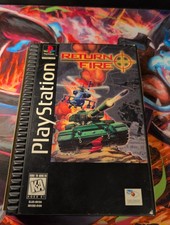 Return Fire PlayStation PS1 CIB Complete Disc Case Manual Black Long box Tested 