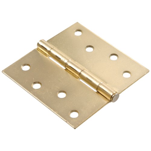Hillman Hardware Essentials Square Corner Door Hinge Satin Brass (4") 852609