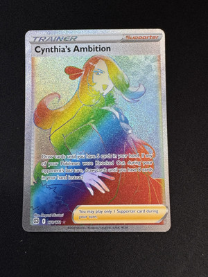 Pokemon Cynthia's Ambition - Carta Segreta Rainbow Foil 178/172 Da Brilliant Stars, Rara
