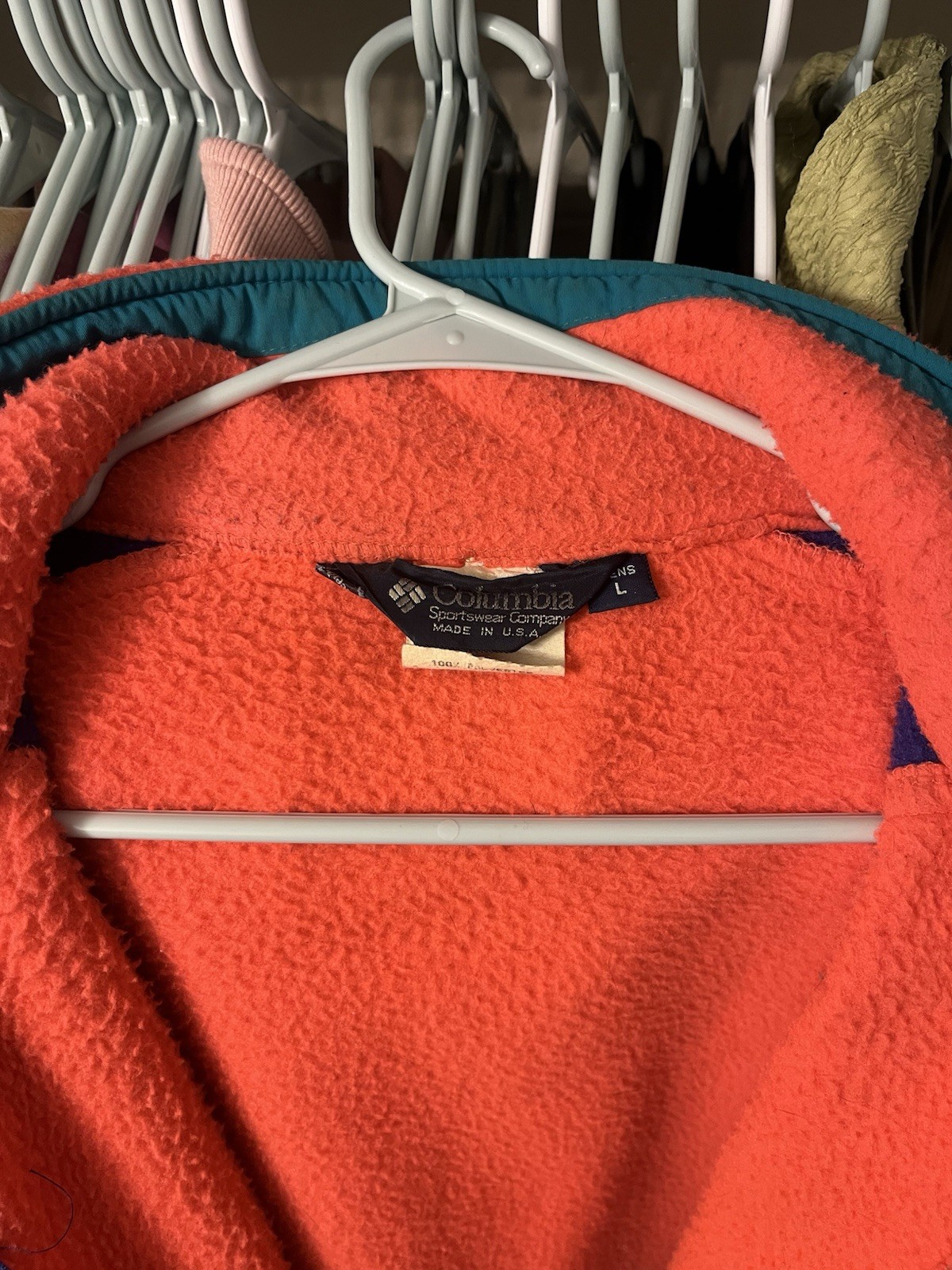 Columbia Men's Vintage Jacket Bugaboo, Size Large , Purple Teal Orange 2-1