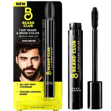 1 Day Temporary Beard Dye for Men - Dark Brown Beard, Mustache  Eyebrow Colo...