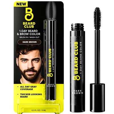 1 Day Temporary Beard Dye for Men - Dark Brown Beard, Mustache & Eyebrow Colo...