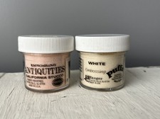 2 Ranger Embossing Powder White Pink California Stucco Antiquities 1 oz Open