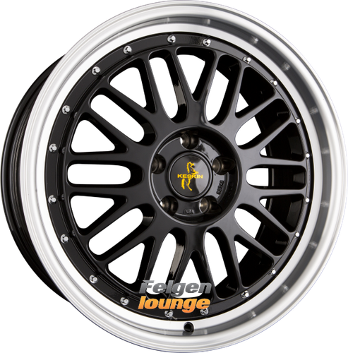 4x KESKIN KT22 RETRO Black Lip Polished (BLP) 8,5x19 ET35 5x120 - Bild 1 von 1