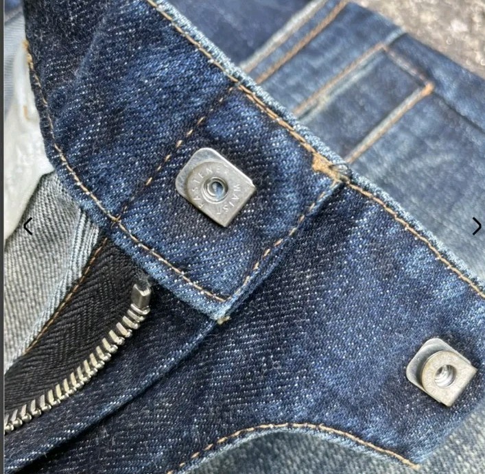 Balmain dark wash denim men's biker  jeans size 33 image 9