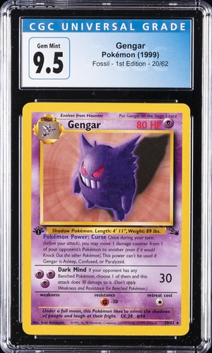 Gengar (1st Edition) graded CGC 9.5 for sale on eBay