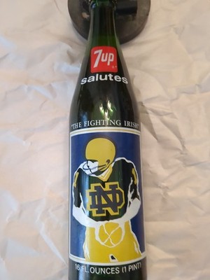 7-Up Commemorative Bottle For 1977 National Champs At Notre Dame