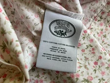 Single Laura Ashley Queen Pink Floral Cotton Pillowcase 20x36 No Stains Or Tears