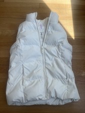 Lands End Kids White Puffer Vest - White - Size M, 10-12 - Excellent Condition