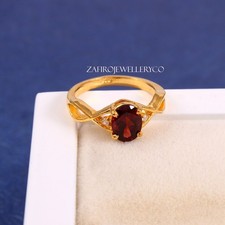 Natural Garnet, Promise Ring, 925 Sterling Silver, Wedding Ring, Promise Ring