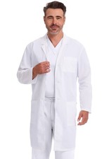 Dickies 40" Unisex Lab Coat 83403 DWHZ White Free Shipping