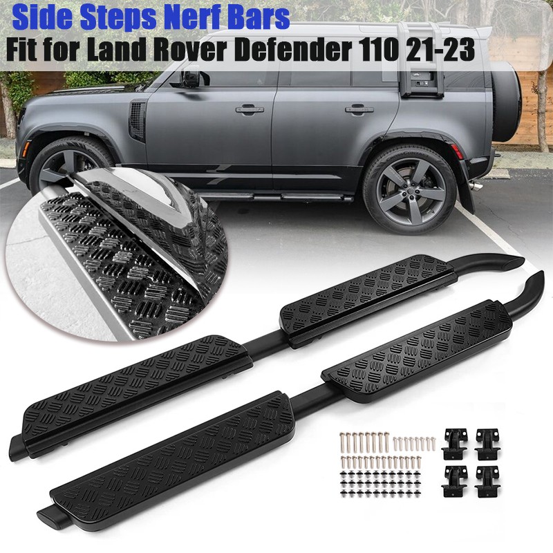 Retro Side Step Nerf for Land Rover Defender 110 2021-2024 Running Boards Pair
