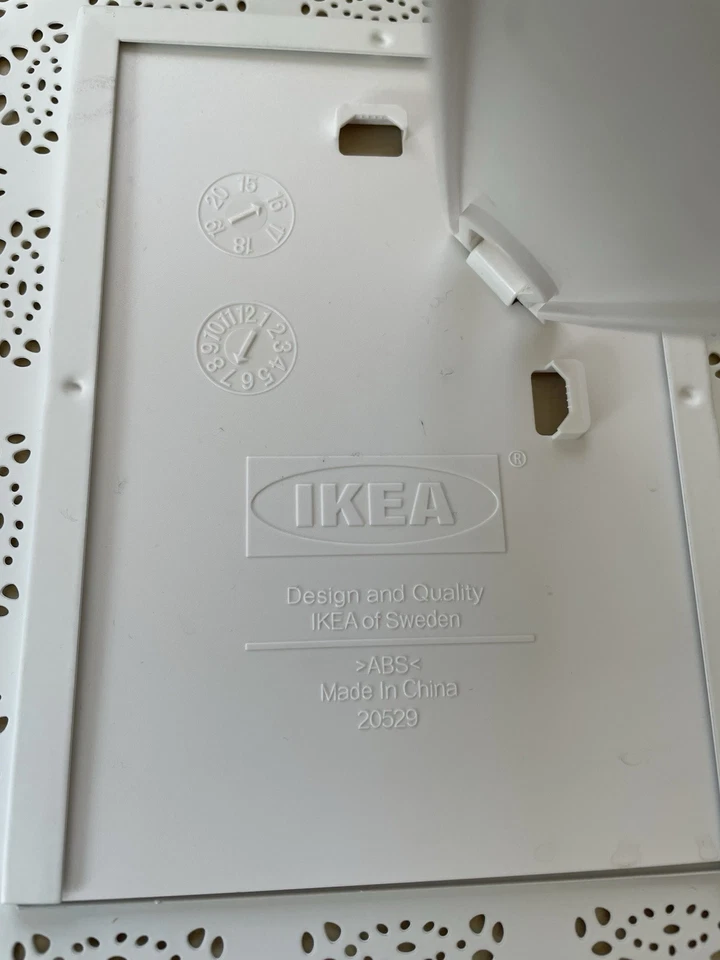 IKEA SKURAR Bilderrahmen Metall weiß Spitze Blumen 20529 ca. 24 x 29 cm - Bild 4 von 4