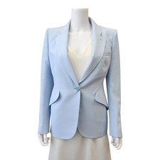 ALEXANDER MCQUEEN | Light Blue Tailored Blazer Size 44 Approx US 8