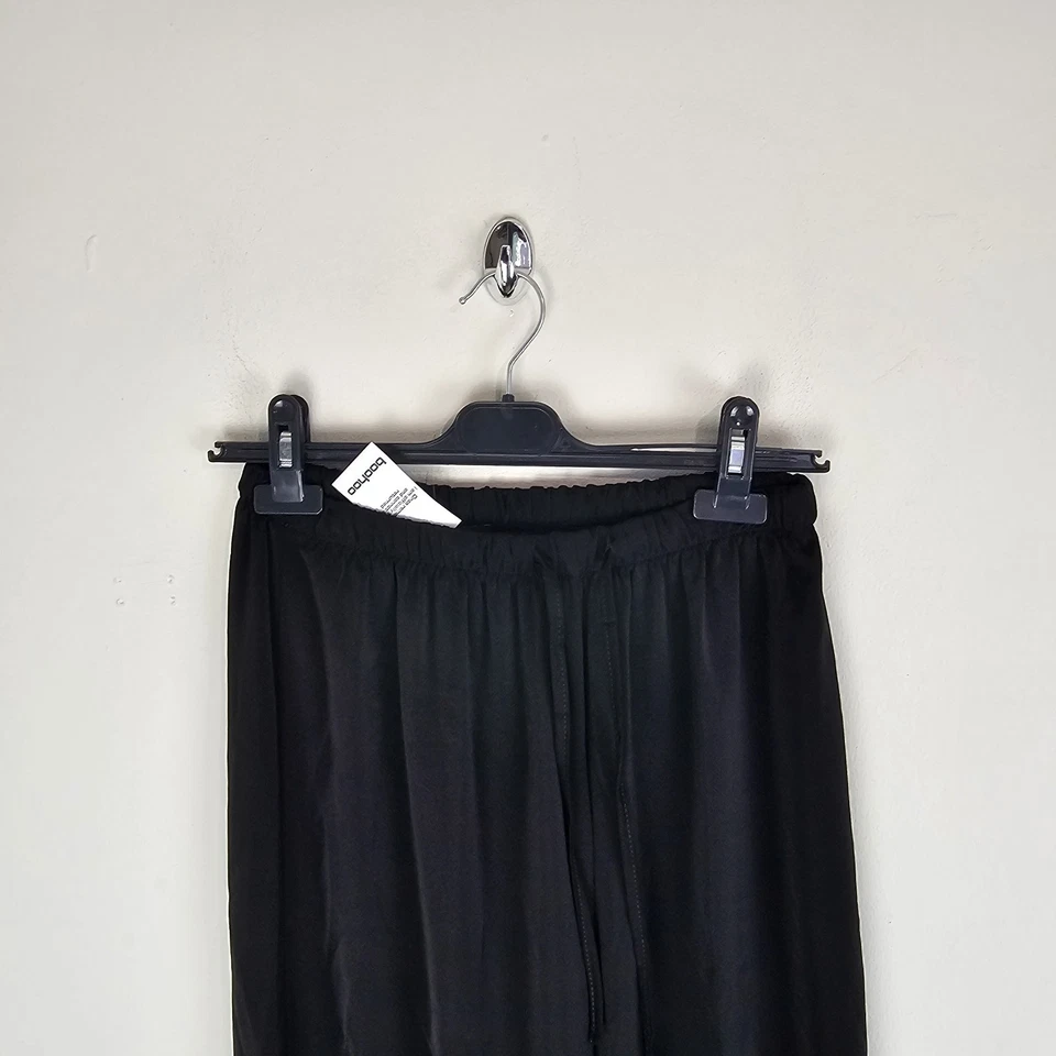 boohoo Tall Woven Wide Leg Trousers Black Size 10 RRP £21 - Image 2 of 4