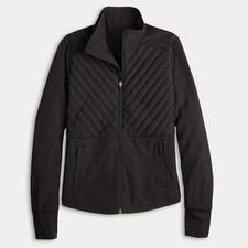 Woman  s Tek Gear Mixed Media Jacket Black Size Small