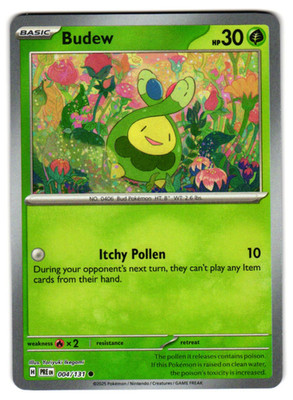 Pokemon Budew Poke Ball 004/131 Prismatic Evolutions 