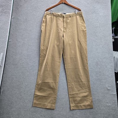 VINTAGE Polo Ralph Lauren Men Pants 36X32 Khaki Chino Twill Classic 31'' Inseam