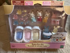 Calico Critters TRIPLETS CARE SET  New in Box CC90722 Baby Bunnies Bunny