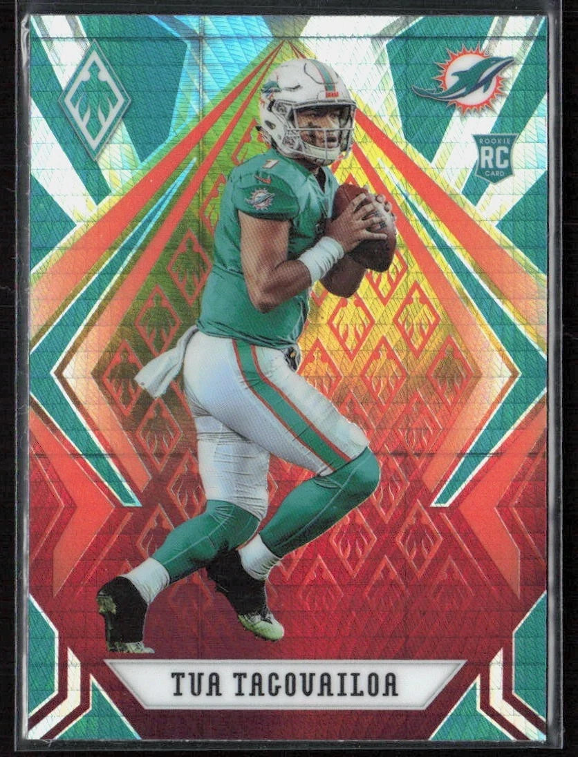 2020 Panini Phoenix Fire Burst Tua Tagovailoa RC Miami Dolphins 102 NFL Card