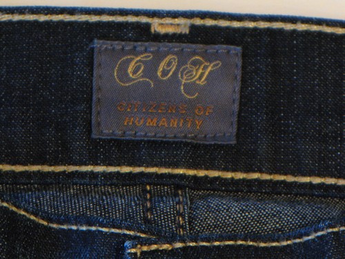 Citizens of Humanity Kelly Low Bootcut Jeans Wm Size 25 Dark Blue Distressed L28 - Picture 10 of 11
