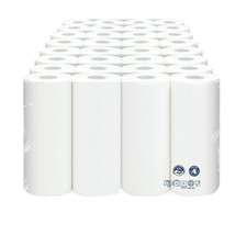 64 Rollen Küchenrolle 3-lagig Küchenpapier aus Zellstoff hochweiß Haushaltsrolle