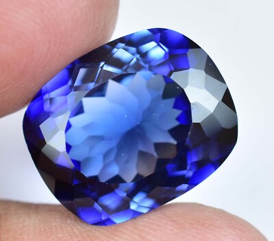 21.65Ct Natürlich Ceylon Blau Saphir Agl Zertifiziert Kissen Schliff Makellos